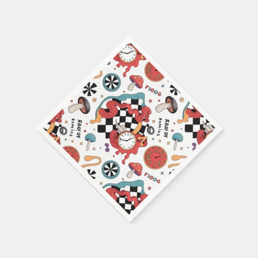 Alice in Wonderland Pattern Servet (Hoek)