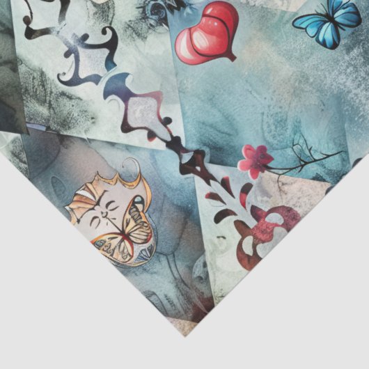 Alice in Wonderland Pattern Tissuepapier (Detail)