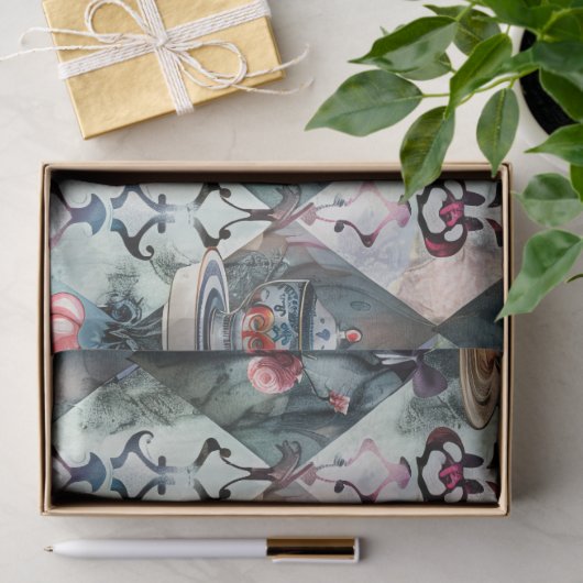 Alice in Wonderland Pattern Tissuepapier (Geschenk)