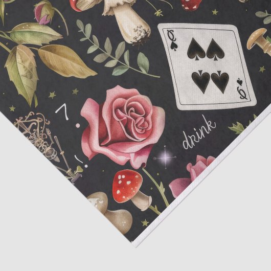 Alice in Wonderland Pattern Tissuepapier (Detail)