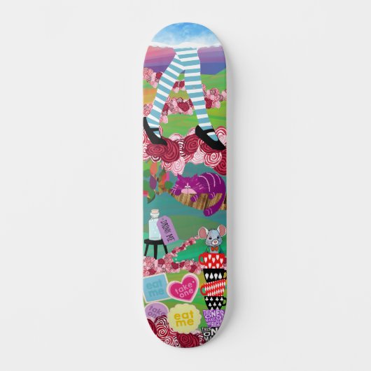 Alice in Wonderland Persoonlijk Skateboard (Voorkant)