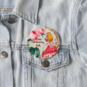 Alice in Wonderland Persoonlijke verjaardag Ronde Button 7,6 Cm (In situ)