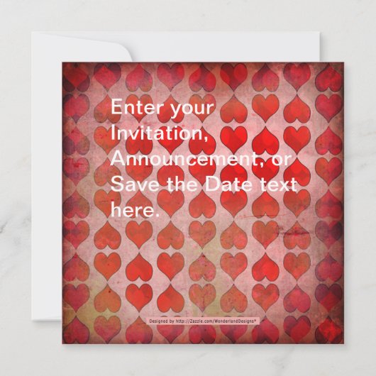 Alice in Wonderland Photo Invitation Cards Kaart (Achterkant)