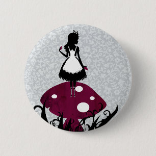 Alice in Wonderland Pin Button