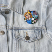 Alice in Wonderland Pin Ronde Button 5,7 Cm (In situ)