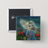 Alice in Wonderland Pinback Button (Voorkant /achterkant)