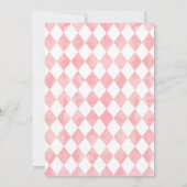 Alice in Wonderland Pink Whimsical Baby shower Kaart (Achterkant)