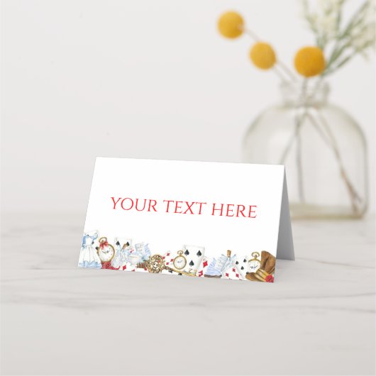 Alice in Wonderland Plaatskaartje (Voorkant)