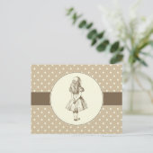 Alice in Wonderland Polka Dots Briefkaart (Staand voorkant)