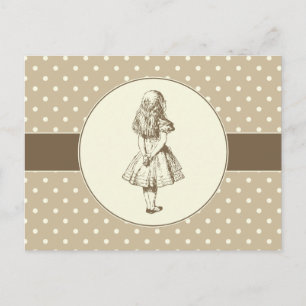 Alice in Wonderland Polka Dots Briefkaart