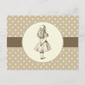 Alice in Wonderland Polka Dots Briefkaart (Voorkant)