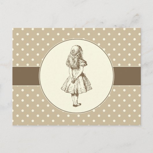 Alice in Wonderland Polka Dots Briefkaart (Voorkant)
