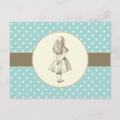 Alice in Wonderland Polka Dots Briefkaart (Voorkant)