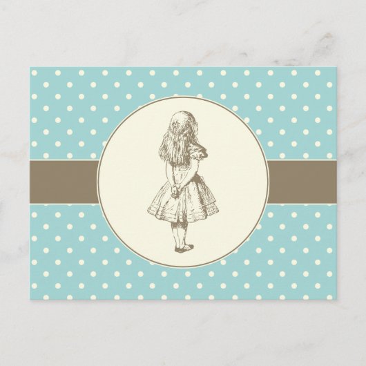Alice in Wonderland Polka Dots Briefkaart (Voorkant)