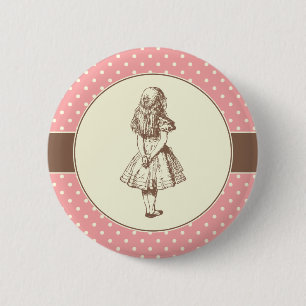 Alice in Wonderland Polka Dots Ronde Button 5,7 Cm