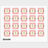 Alice in Wonderland Polka Dots Vierkante Sticker (Vel)