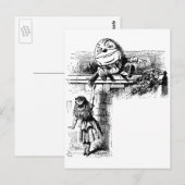 Alice in Wonderland, pompoen tegen de muur Briefkaart (Voorkant / Achterkant)