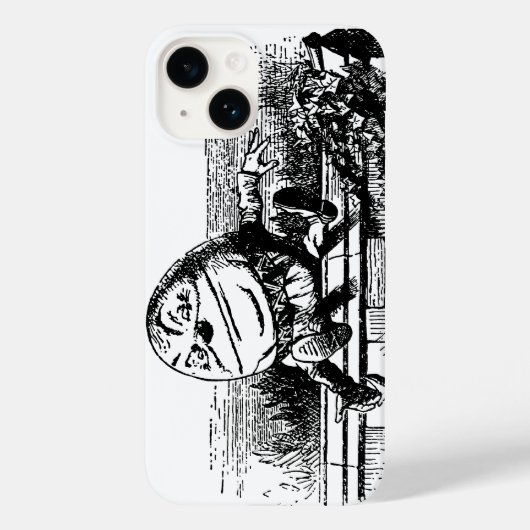 Alice in Wonderland, pompoen tegen de muur Case-Mate iPhone Case (Achterkant)