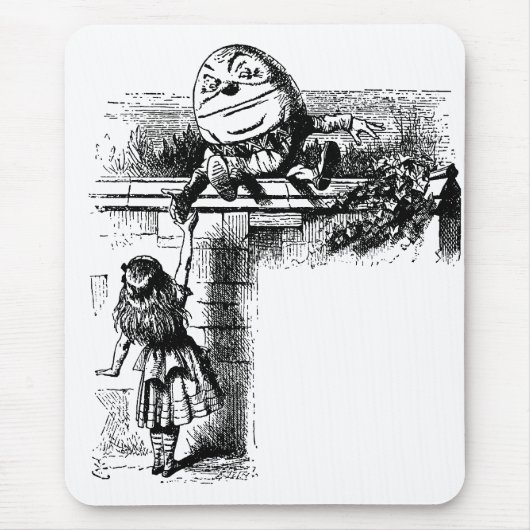  Alice in Wonderland, pompoen tegen de muur Muismat (Voorkant)