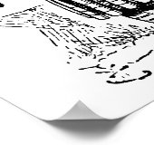  Alice in Wonderland, pompoen tegen de muur Poster (Hoek)