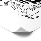  Alice in Wonderland, pompoen tegen de muur Poster (Hoek)