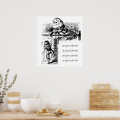  Alice in Wonderland, pompoen tegen de muur Poster (Keuken)