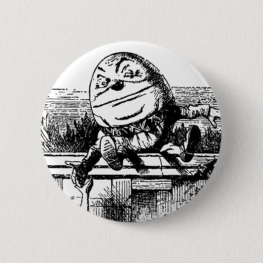 Alice in Wonderland, pompoen tegen de muur Ronde Button 5,7 Cm (Voorkant)