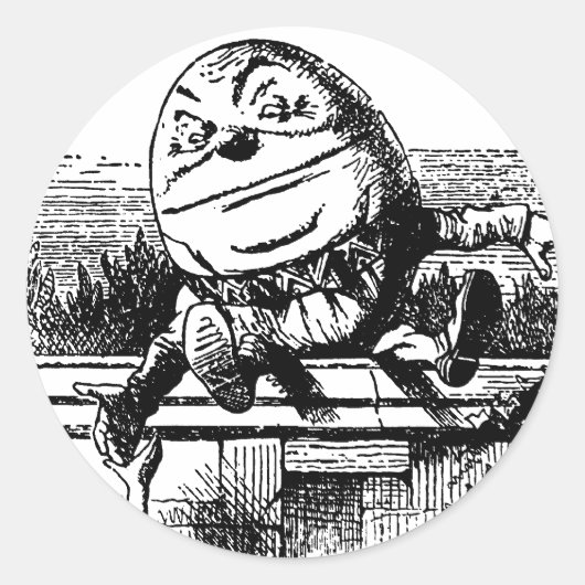  Alice in Wonderland, pompoen tegen de muur Ronde Sticker (Voorkant)