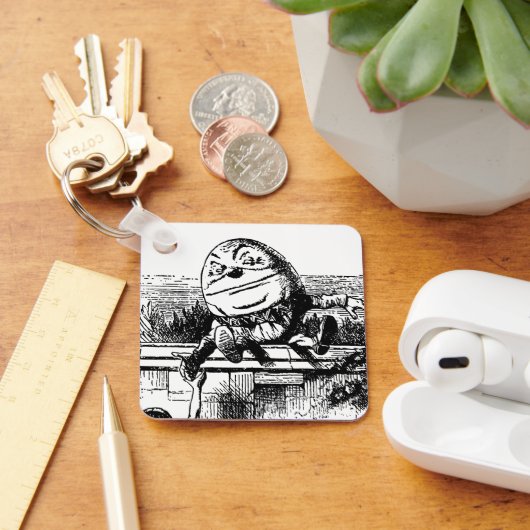  Alice in Wonderland, pompoen tegen de muur Sleutelhanger (Bureau)