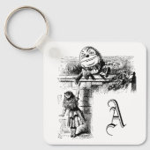  Alice in Wonderland, pompoen tegen de muur Sleutelhanger (Voorkant)