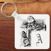  Alice in Wonderland, pompoen tegen de muur Sleutelhanger (Voorkant)