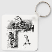  Alice in Wonderland, pompoen tegen de muur Sleutelhanger (Achterkant)