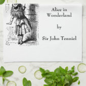  Alice in Wonderland, pompoen tegen de muur Theedoek (Gevouwen)