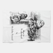  Alice in Wonderland, pompoen tegen de muur Theedoek (Horizontaal)