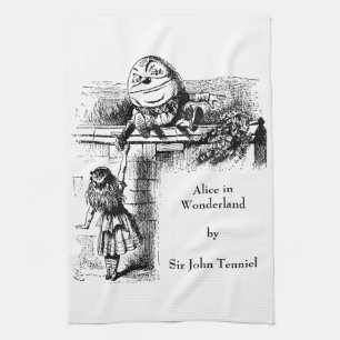  Alice in Wonderland, pompoen tegen de muur Theedoek
