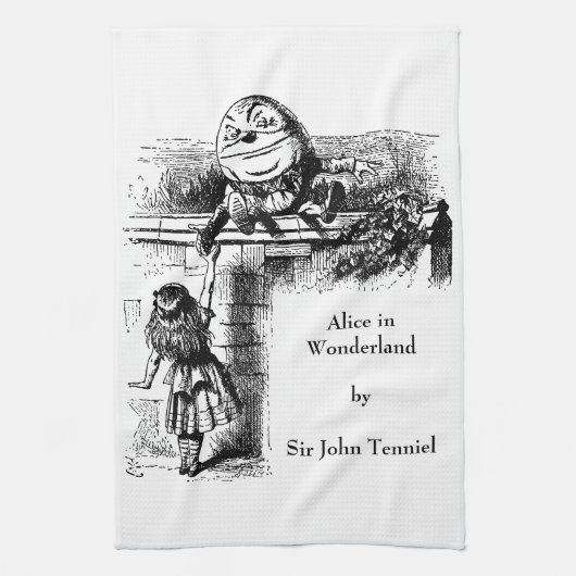  Alice in Wonderland, pompoen tegen de muur Theedoek (Verticaal)