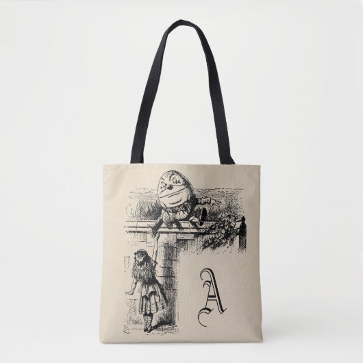  Alice in Wonderland, pompoen tegen de muur Tote Bag (Voorkant)