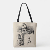  Alice in Wonderland, pompoen tegen de muur Tote Bag (Achterkant)