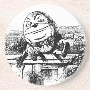 Alice in Wonderland, pompoen tegen de muur Zandsteen Onderzetter