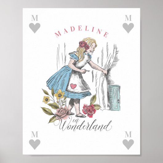  Alice in Wonderland | Post Alice & Florals Poster (Voorkant)