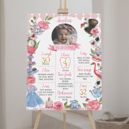 Alice in Wonderland Poster van de Birthday Milesto