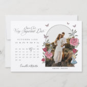 Alice In Wonderland Potlood Noteren Kalender Foto Save The Date (Voorkant)