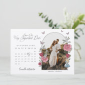 Alice In Wonderland Potlood Noteren Kalender Foto Save The Date (Staand voorkant)