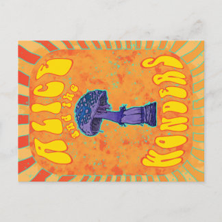 Alice in wonderland Psychedelic Hippie Briefkaart