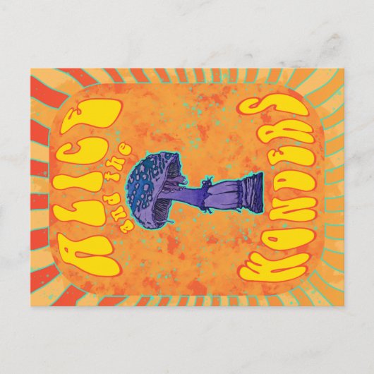 Alice in wonderland Psychedelic Hippie Briefkaart (Voorkant)