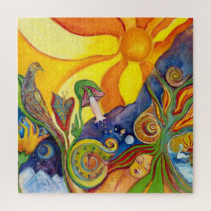 Alice in Wonderland Psychedelic Sunshine 60s Art Legpuzzel