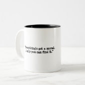 Alice in Wonderland Qoute Tweekleurige Koffiemok (Voorkant links)