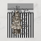 Alice in Wonderland Queen Alice Grunge Briefkaart (Voorkant)