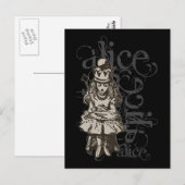 Alice in Wonderland Queen Alice Grunge (Single) Briefkaart (Voorkant / Achterkant)