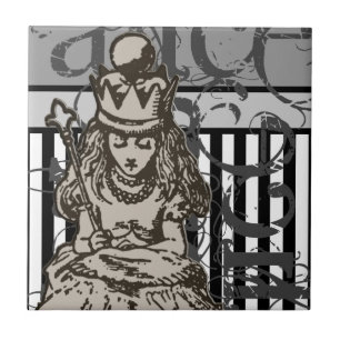 Alice in Wonderland Queen Alice Grunge Tegeltje